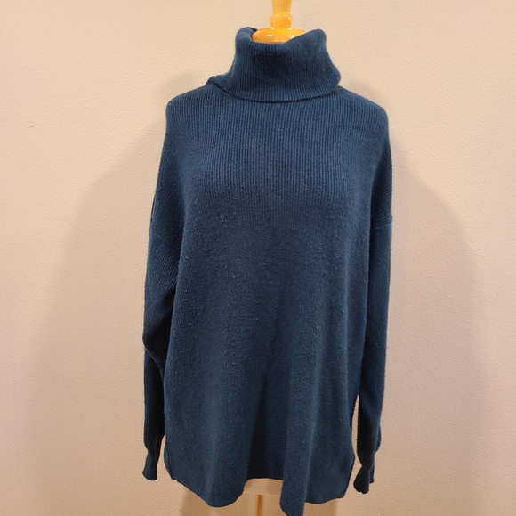 Free People Softly Structured Knit Tunic Jade Sweater - Picture 3 of 7